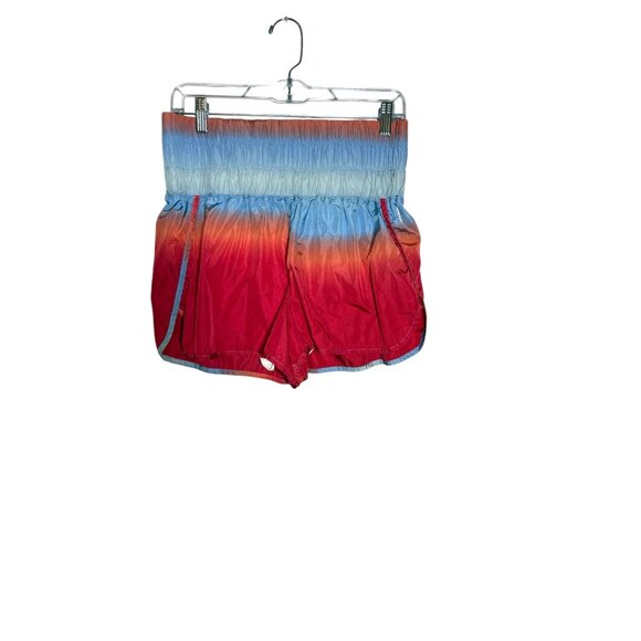 Gradient Ombre Womens Athletic Shorts By Jp Movement Size L Lightweight Nylon Bl - Picture 1 of 5